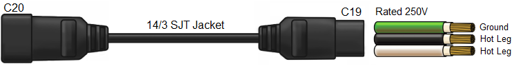 C14 to C13 power cord